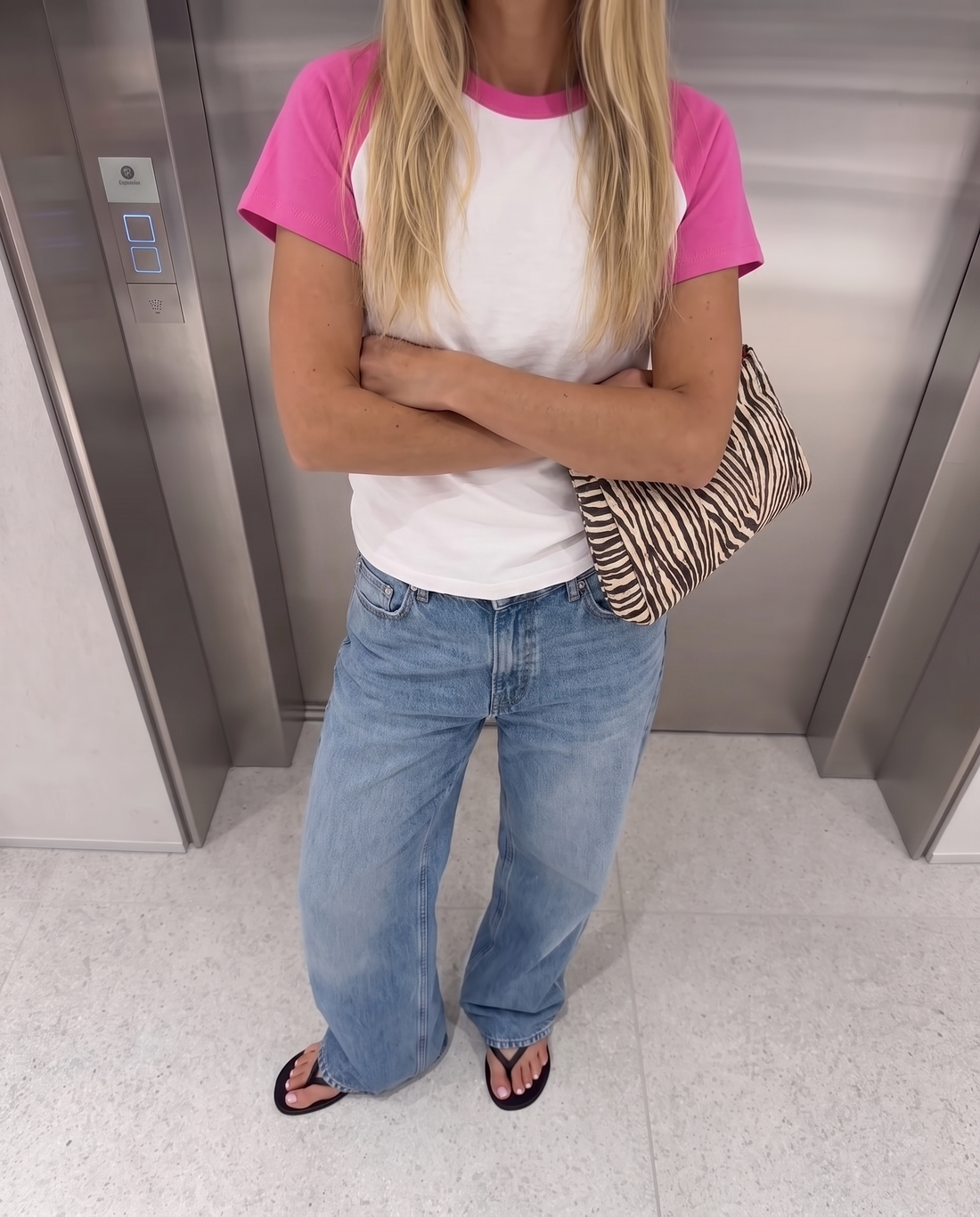 Tee-shirt Julia blanc et rose
