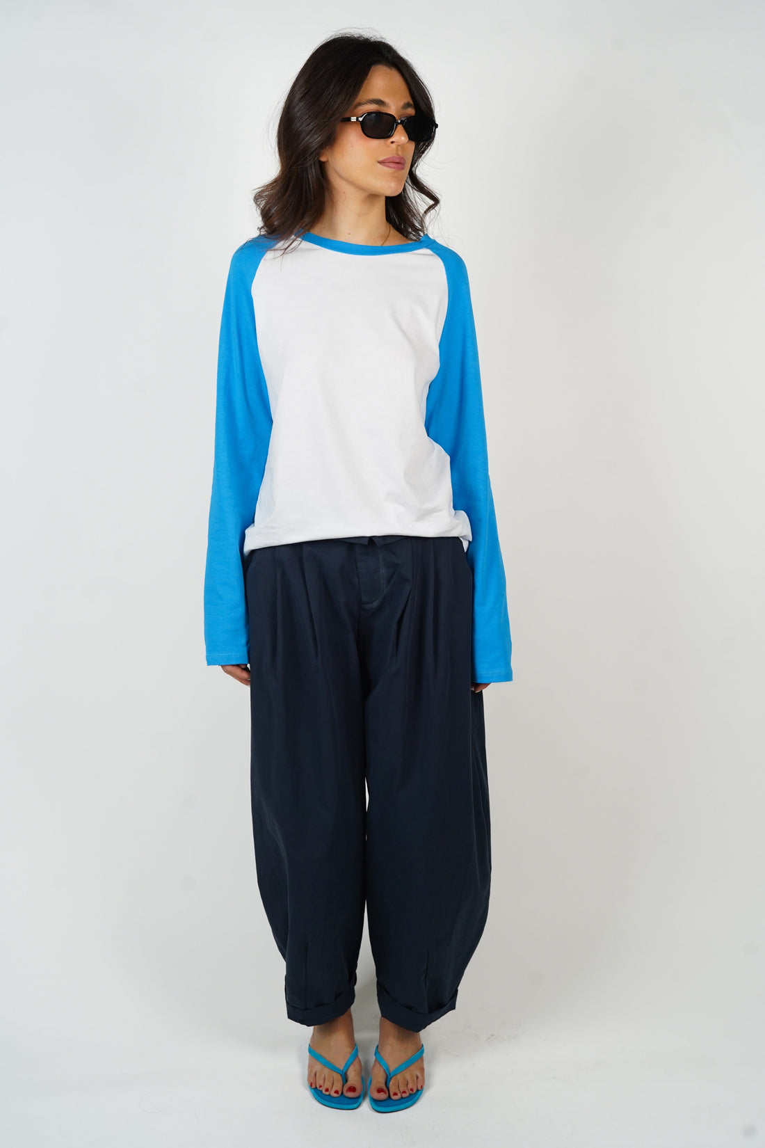 Tee-shirt Léa blanc et bleu