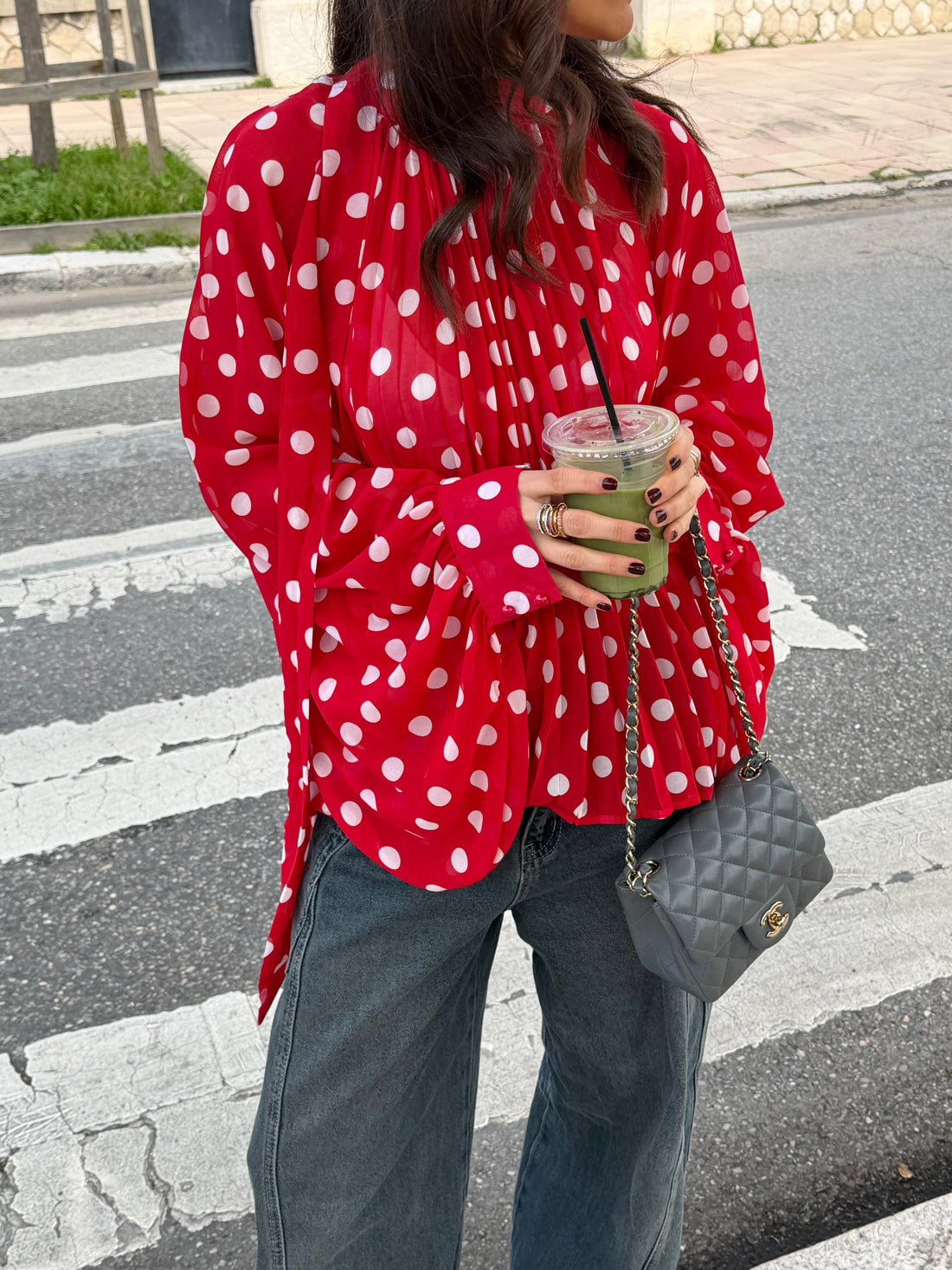 Blouse Éléanore rouge