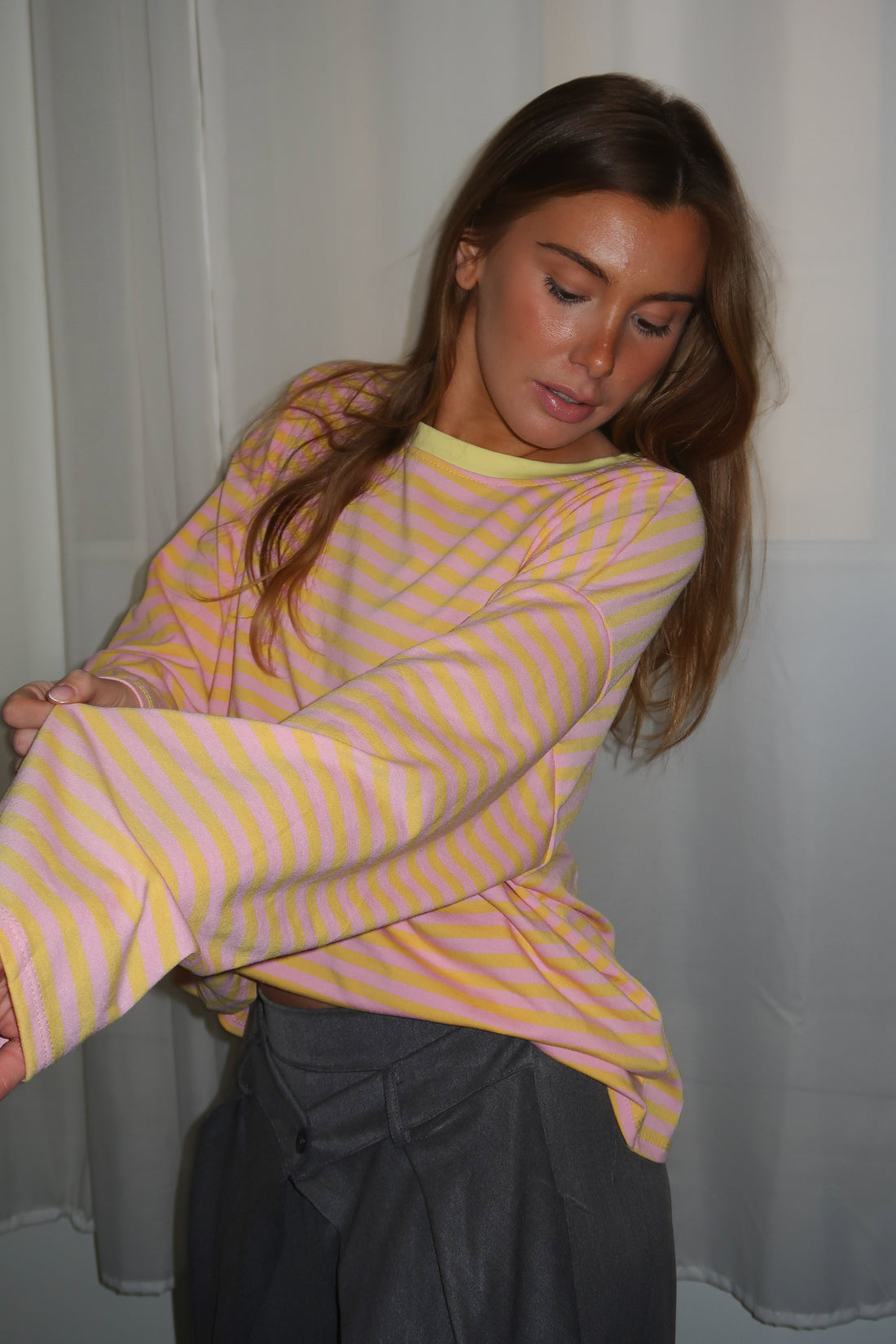 Tee-shirt Océane rose et jaune