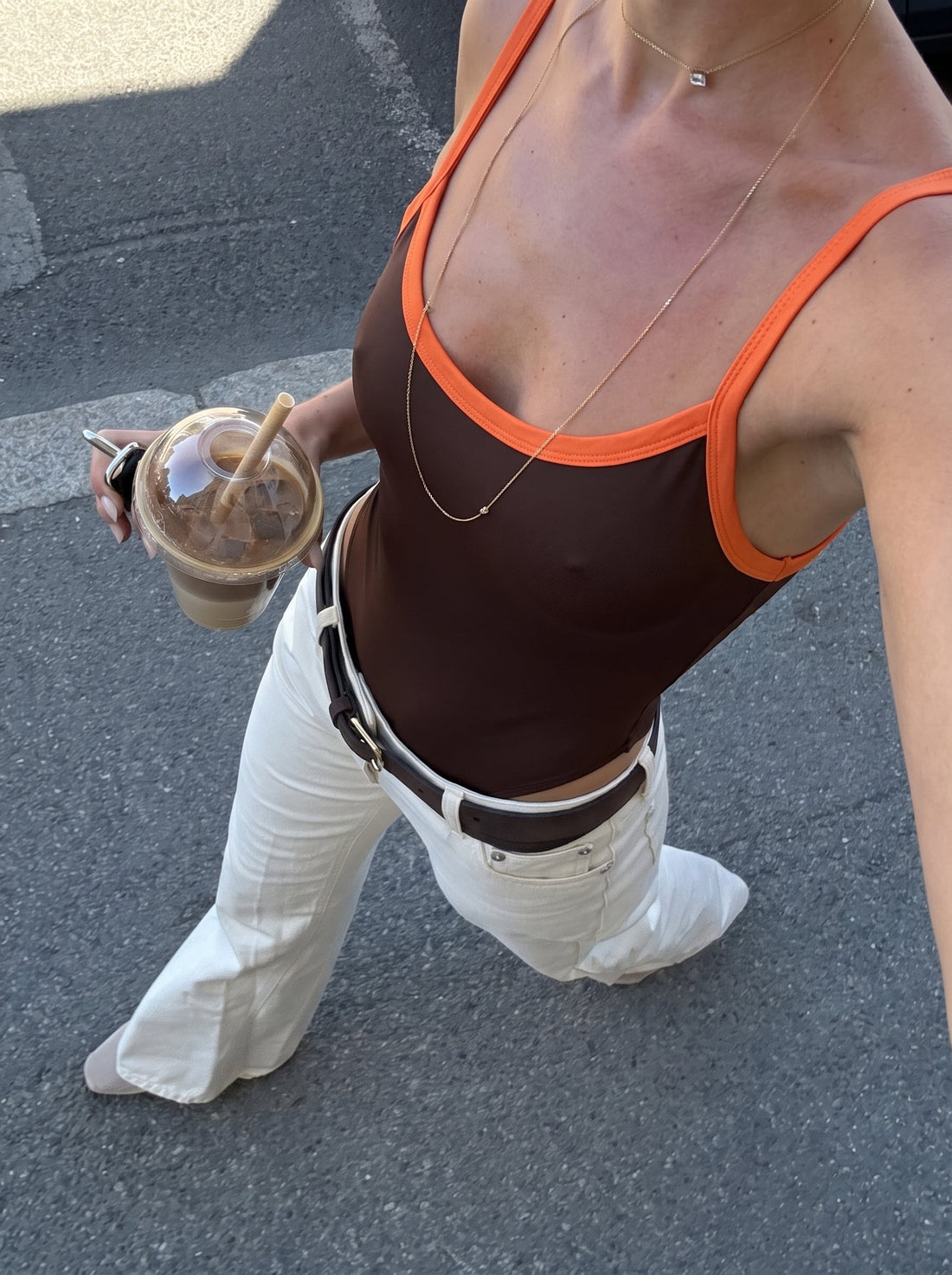 Body Luisa marron et orange