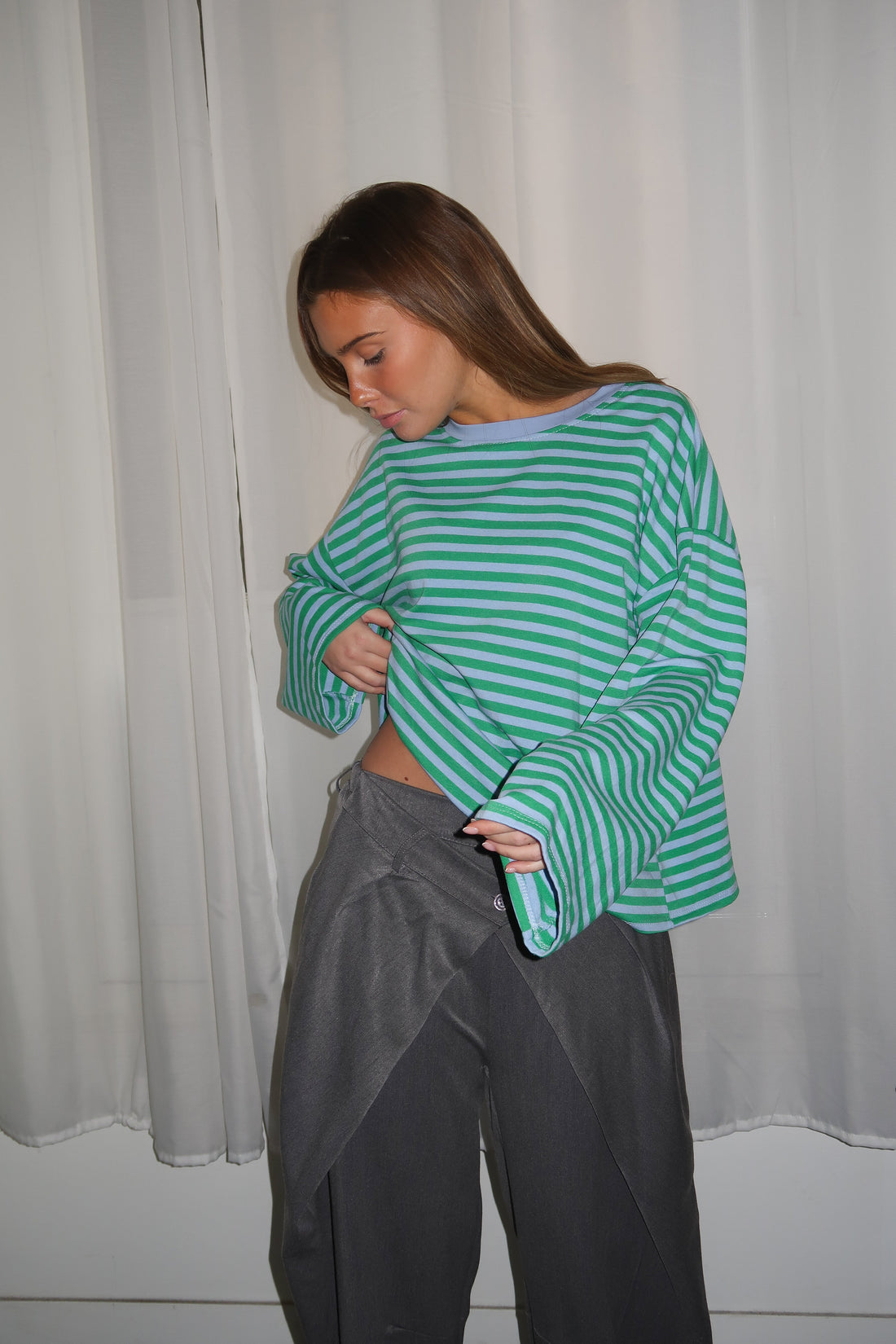 Tee-shirt Océane vert et bleu clair