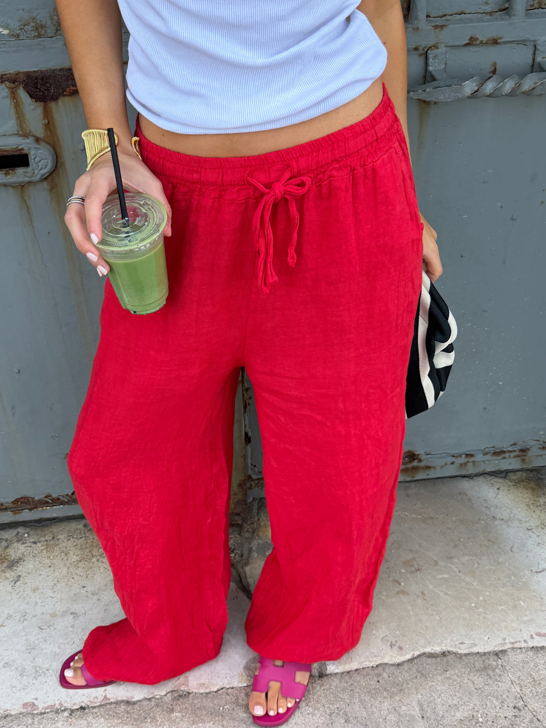 Pantalon Allie rouge