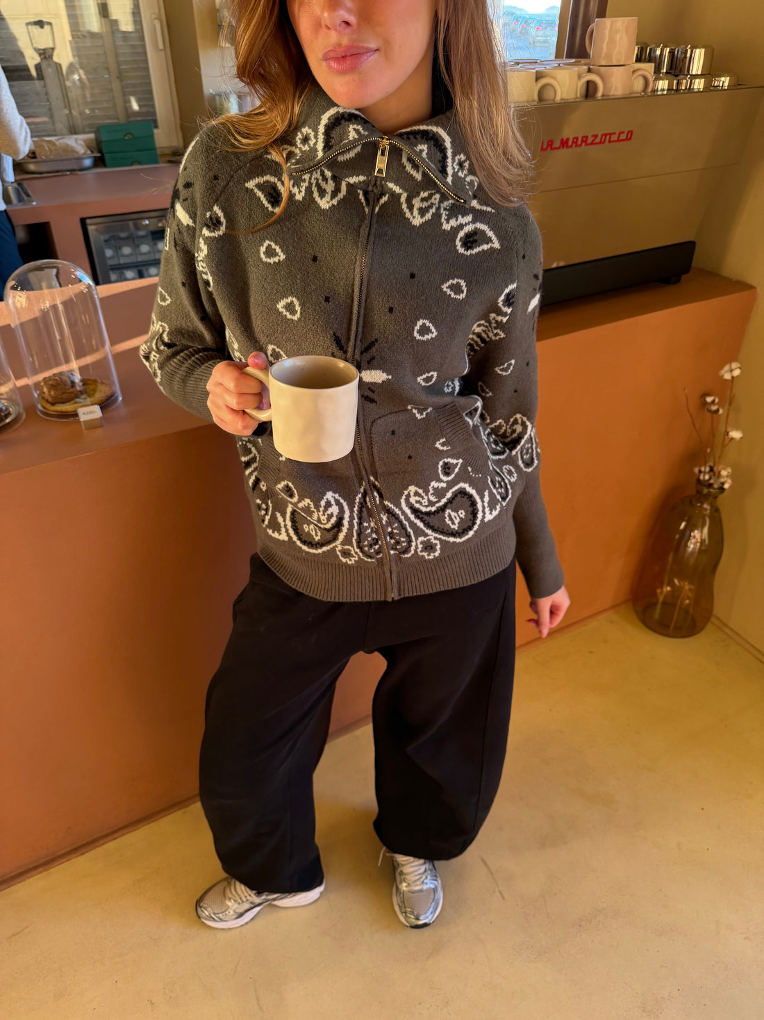 Gilet Carla kaki