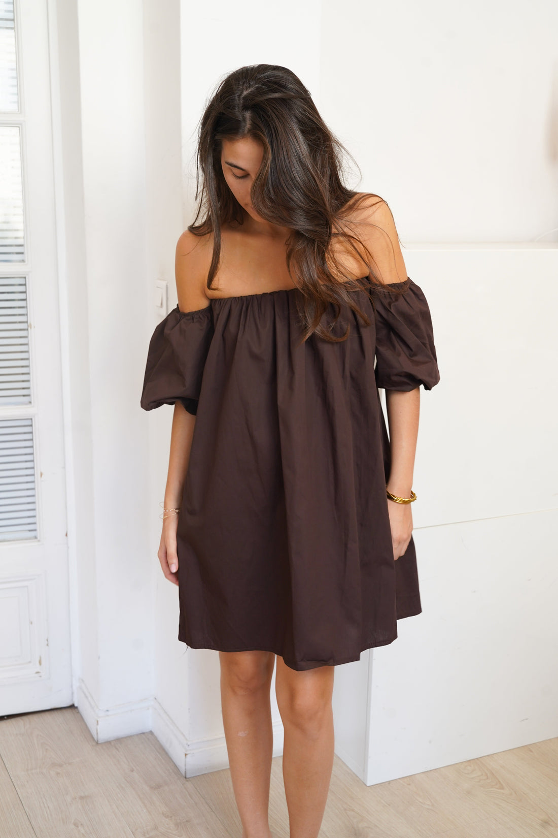 Robe Inna marron