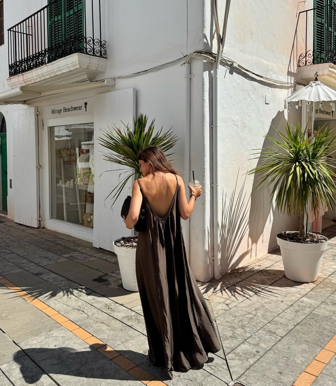 Robe Fidji en soie marron