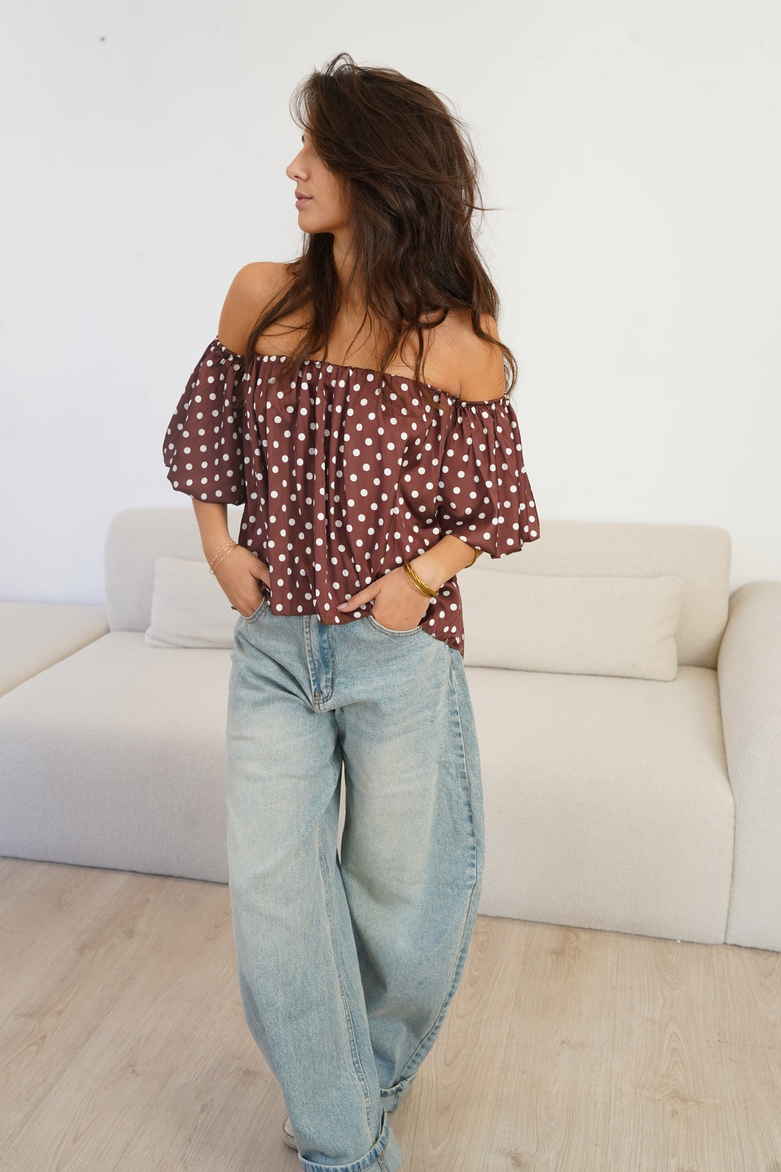 Haut Amalia marron