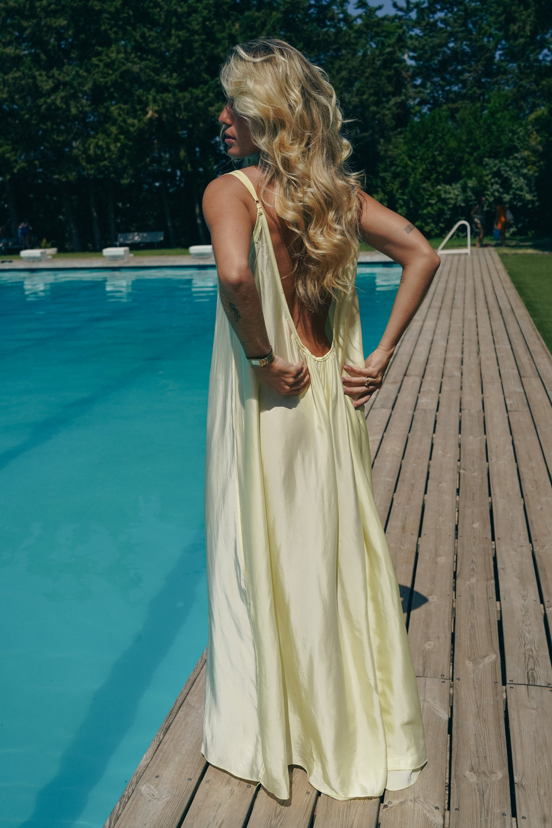 Robe Fidji en soie jaune