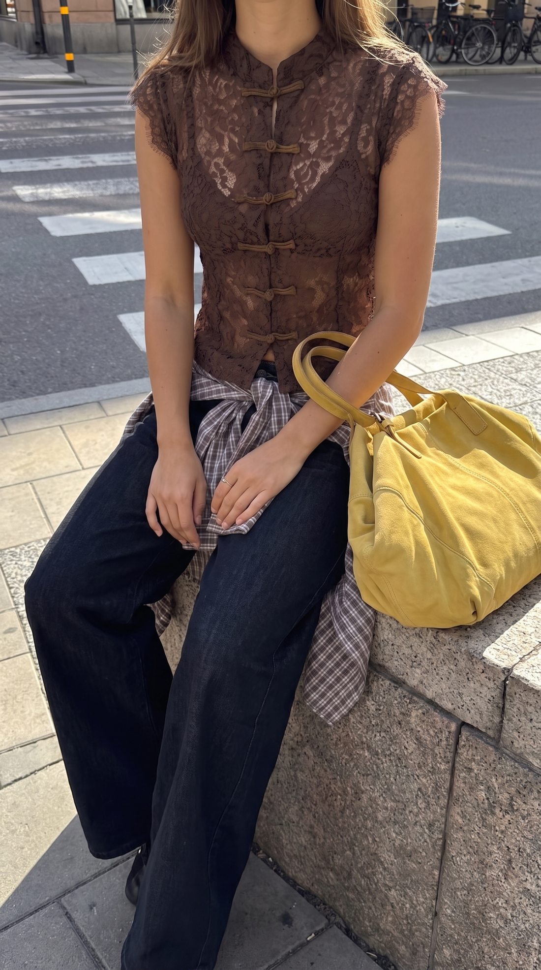 Haut Alexandra marron
