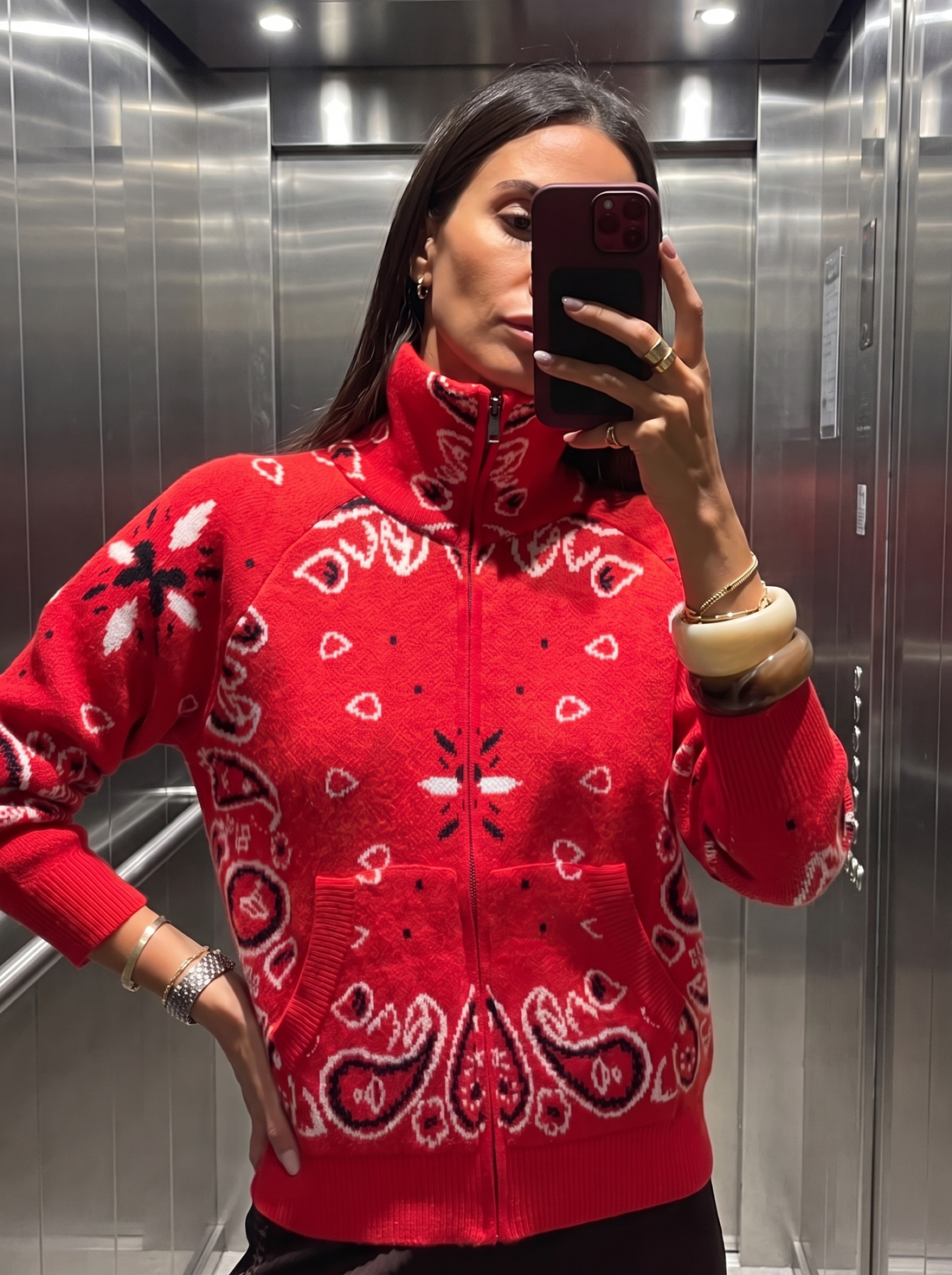 Gilet Carla rouge