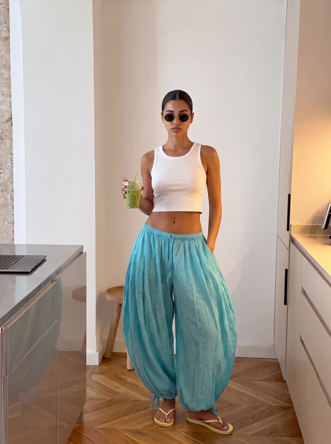 Pantalon Dua turquoise
